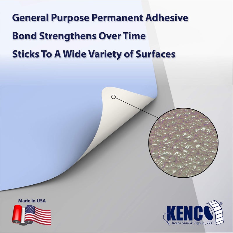KENCO 4"" X 6"" Direct Thermal Perforated Stickers Labels for Shipping Labels, Inventory, and Color Coding - Compatible with Zebra, Rollo, Godex and More (Blue, 6 Rolls) - Image 3